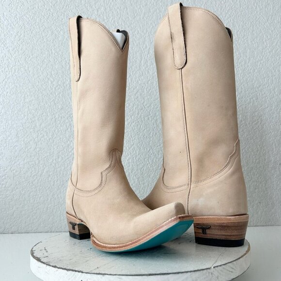 Lane boots Shoes - Lane EMMA JANE Womens Cowboy Boots 7.5 Bone Western Cowgirl Mid Calf Tall